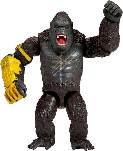 MonsterVerse Godzilla x Kong: The New Empire, brinquedo de boneco de ação Kong de 6 polegadas, personagem icônico de filme colecionável, inclui recurso de luva B.E.A.S.T, brinquedo adequado para maiores de 4 anos