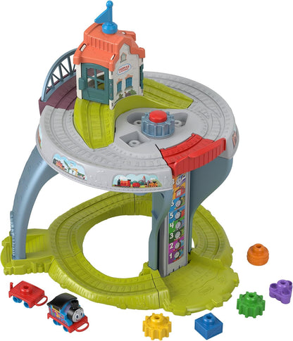 Thomas & Friends Brinquedo Infantil: Minha Primeira Mesa de Trem com Trilhos, Empilhamento de Carga e Atividades de Coordenação Motora Fina para Crianças a partir de 18 Meses, JDD70