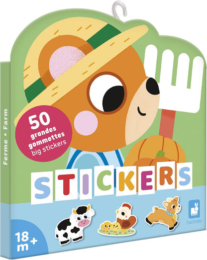 Janod - 50 Adesivos Grandes para Crianças 18 meses - Formato 7x8cm - Adesivos, Janod - Pacote com 100 adesivos - Adesivos de Bolso Formato 5x5cm - Dinos, Janod - Pacote com 300 adesivos - Adesivos de Bolso Formato 3x3cm - Geométricos