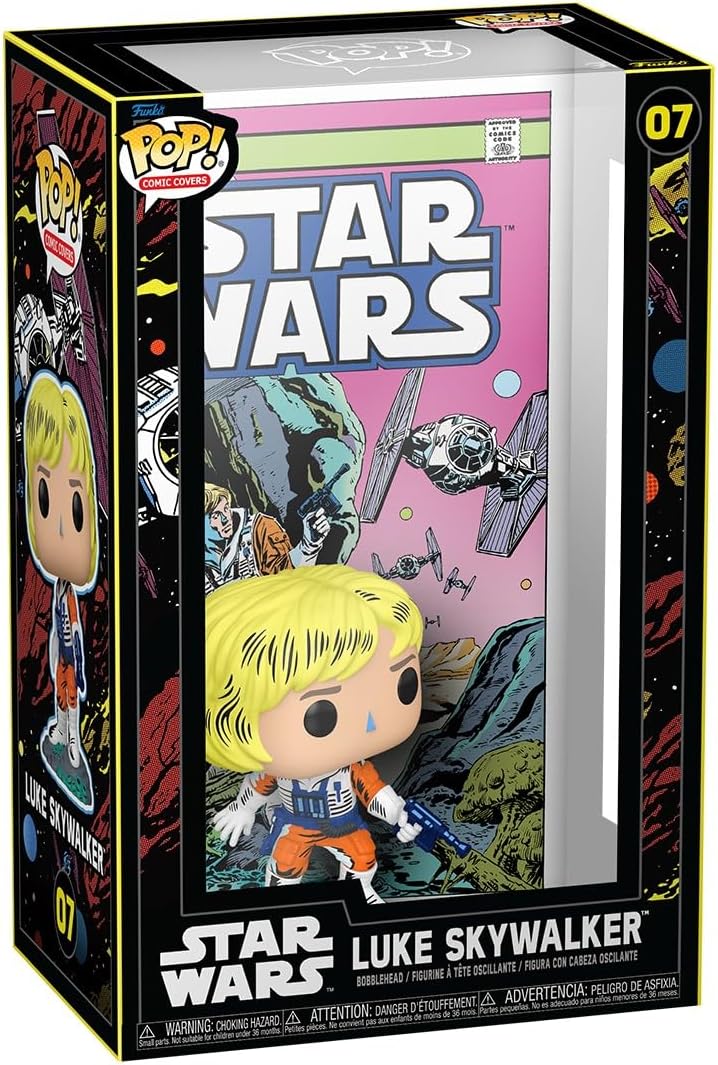 Funko Pop! Capas de quadrinhos: Star Wars – Luke Skywalker - Figura colecionável de vinil - Ideia para presente - Produtos oficiais - Brinquedos para crianças e adultos - Figura modelo para colecionadores e exposição