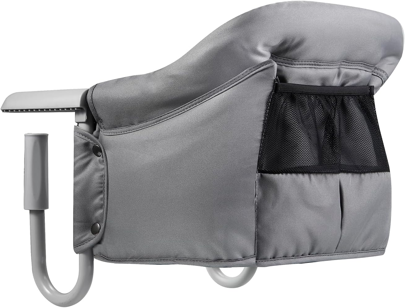 PandaEar Cadeira Alta Portátil com Gancho | Cadeira Alta Portátil para Bebê com Clipe para Mesa, Assento Elevatório para Refeições, Cinza