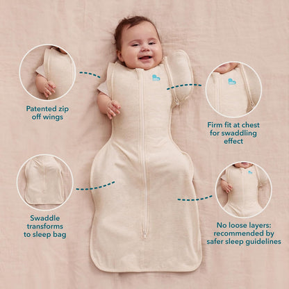 Love To Dream™ Saco de Transição Swaddle UP™, Médio (6-8,5 kg), Bordô, Ajuste Perfeito, Abas Removíveis com Zíper, 1.0 TOG para Temperaturas de 20-24°C, Algodão Elástico Lavável à Máquina, 2 Zíperes, Facilita a Troca de Fraldas