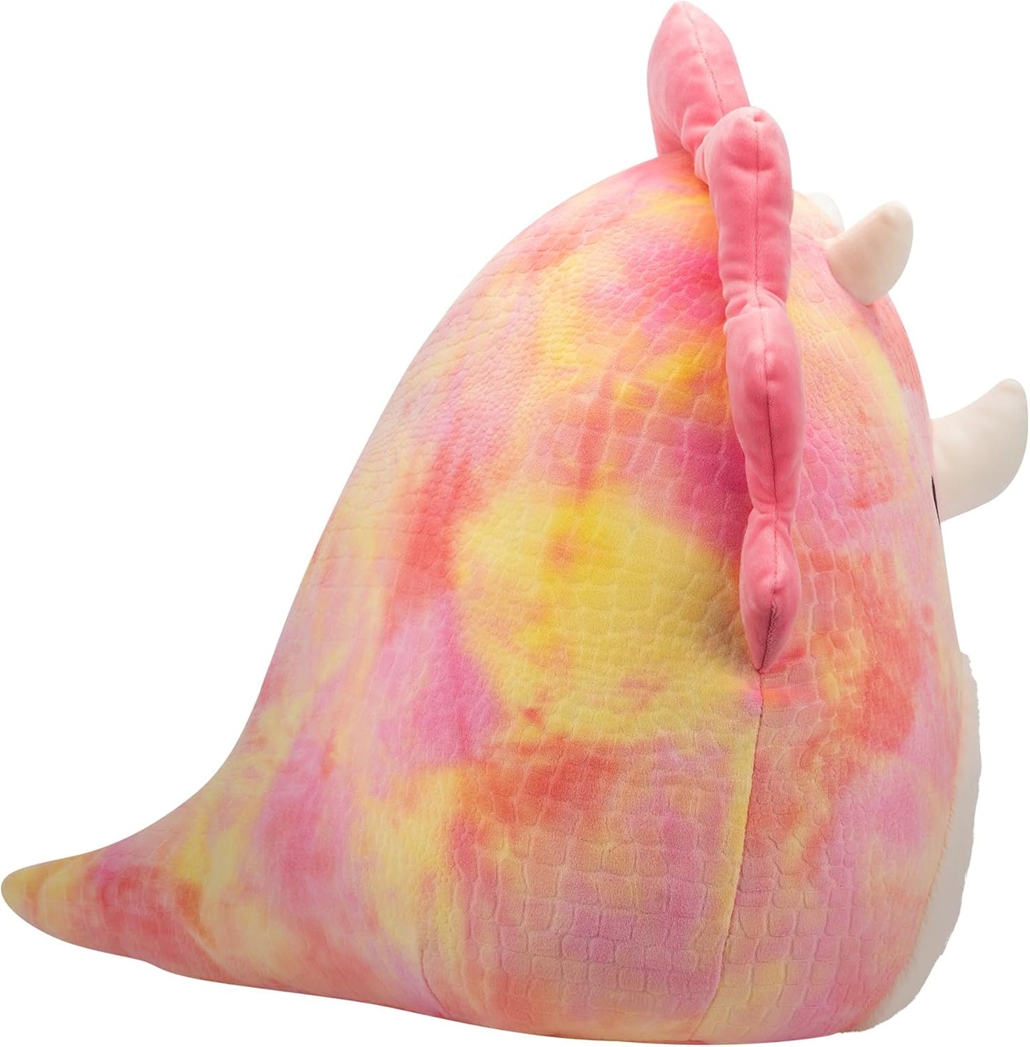 Squishmallows SQCR05478 16 polegadas-Trinity The Winking Pink Tie-Dye Triceratops com barriga difusa, multicolorido