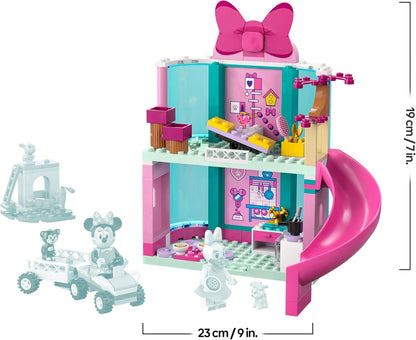 LEGO ǀ Disney Hotel para Animais de Estimação da Minnie com Mini Bonecas da Minnie Mouse e da Margarida, além de 3 Figuras de Animais - Presente para Meninas a partir de 4 Anos e Fãs da Casa do Mickey Mouse - 43274