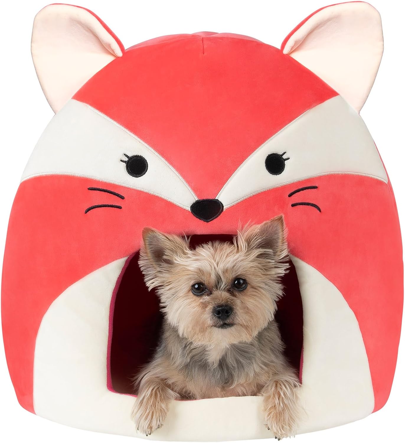 Squishmallows Original 16 polegadas Fifi the Fox Squishmallows Pet Cat Cave - Ultrasoft Oficial Jazwares Cama para animais de estimação, cama para cães pequenos, caverna para cães