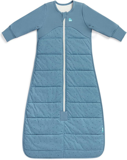 Love To Dream™ Saco de dormir , 18-36 meses - Azul Pebbles Storm | Manga comprida, leve, vestível e edredom | 2,5 Tog, ideal para inverno e outono (16–20 °C) | Algodão lavável à máquina e zíper duplo
