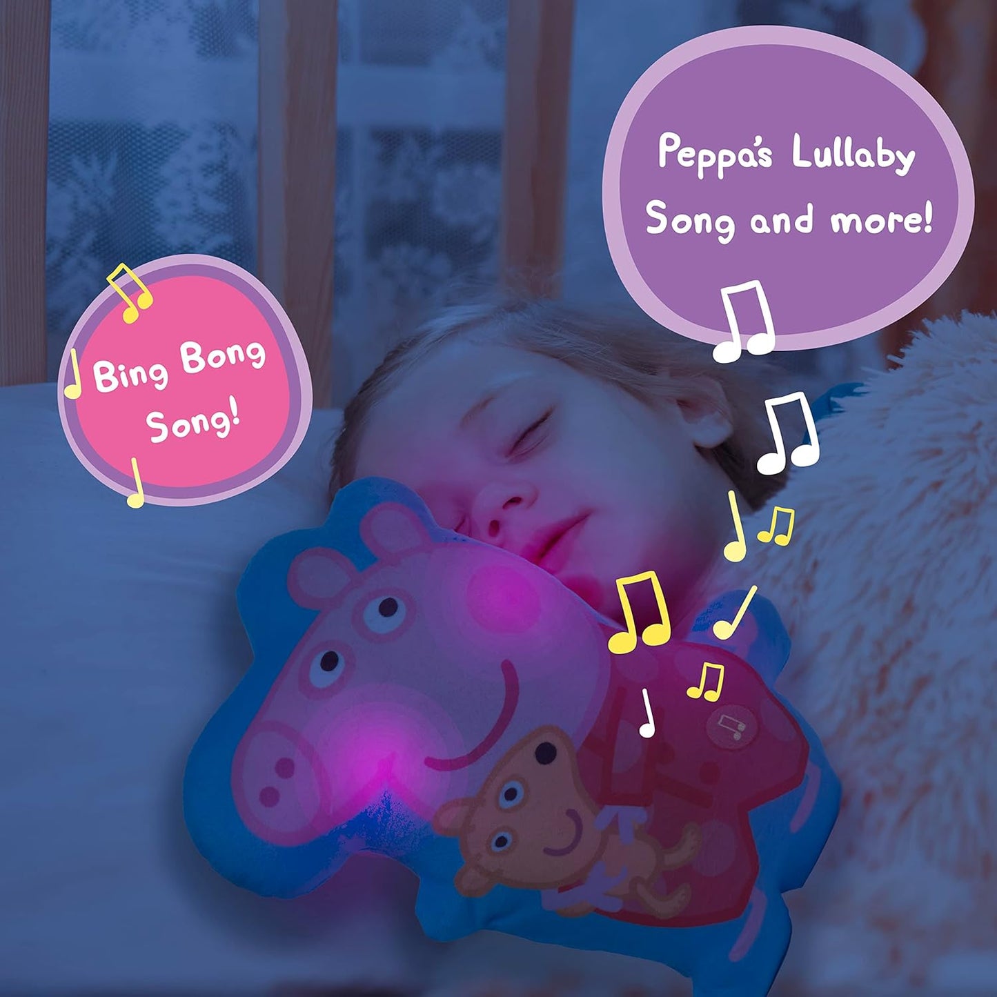 UAU! COISAS - Peppa Pig Soother da Lullaby Labs | Brinquedo interativo para aprendizagem pré-escolar | Luz noturna e sons musicais | Brinquedos de pelúcia para meninas e meninos de 2, 3, 4 e 5 anos