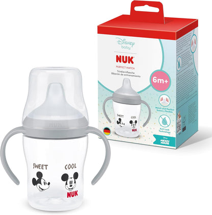 NUK Copo de Aprendizagem Perfect Match | 6+ meses | 150ml | Copo com Bico Antivazamento para Crianças Pequenas | Alças Antiderrapantes | Mickey Mouse | 1 unidade