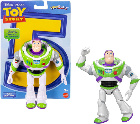 Mattel Boneco de Ação Buzz Lightyear Disney e Pixar Toy Story 5 | Escala de 7 polegadas, personagem icônico, mais de 8 pontos de articulação, design fiel ao filme, JKV15