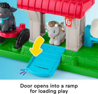 Brinquedo Fisher-Price Little People para Crianças Pequenas: Alimente e Brinque com Cabras no Quintal, com 2 Figuras e 1 Acessório, HWR85