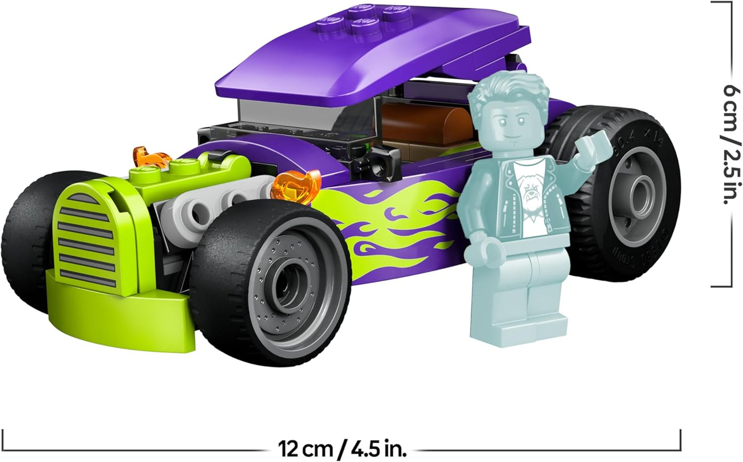 LEGO City Hot Rod - Carro de Corrida de Brinquedo com Minifigura de Piloto e Teto Dobrável - Conjunto de Construção para Desenvolvimento da Coordenação Motora Fina - Ideal para Presente de Aniversário para Meninos a partir de 5 Anos - 60485