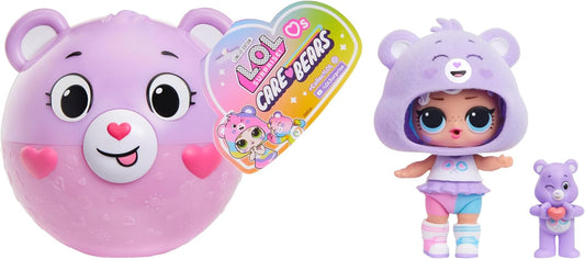 L.O.L. Surprise! Loves Care Bears Tots – Inclui 1 boneca, vem com roupas e acessórios, bola em formato de Ursinho Carinhoso, embalagem surpresa, colecione todas as 6 bonecas, cor roxa.