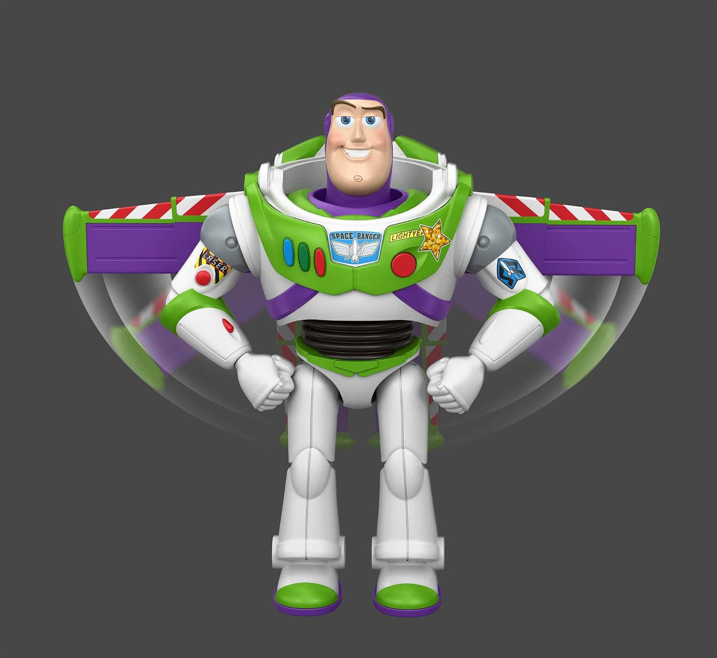 Mattel Disney e Pixar Toy Story 5 – Buzz Lightyear Pronto para Lançamento | Figura em Grande Escala, Design do Filme (25 cm), 12 Pontos de Articulação, JKV39