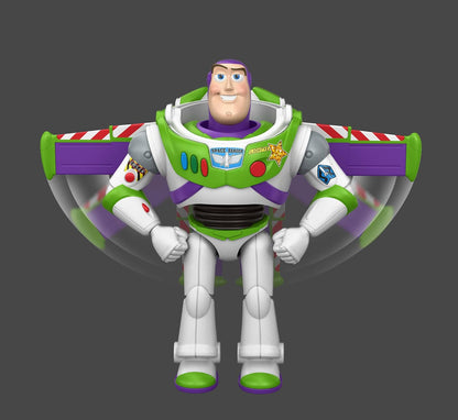 Mattel Disney e Pixar Toy Story 5 – Buzz Lightyear Pronto para Lançamento | Figura em Grande Escala, Design do Filme (25 cm), 12 Pontos de Articulação, JKV39