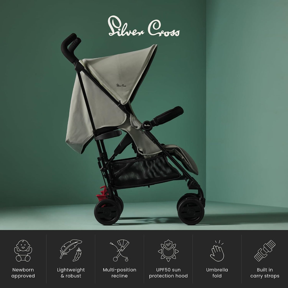 Silver Cross Carrinho  Pop 2 – Pronto para tudo, do nascimento aos 22 kg