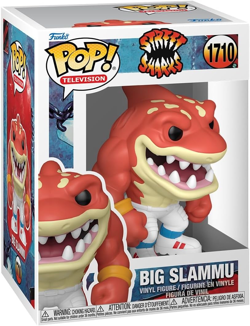 Funko Pop! Vinil: Street Sharks - Big Slammu - Figura de vinil colecionável - Ideia para presente - Produtos oficiais - Brinquedos para crianças e adultos - Ícones de anúncios para fãs - Figura modelo para colecionadores e exposição