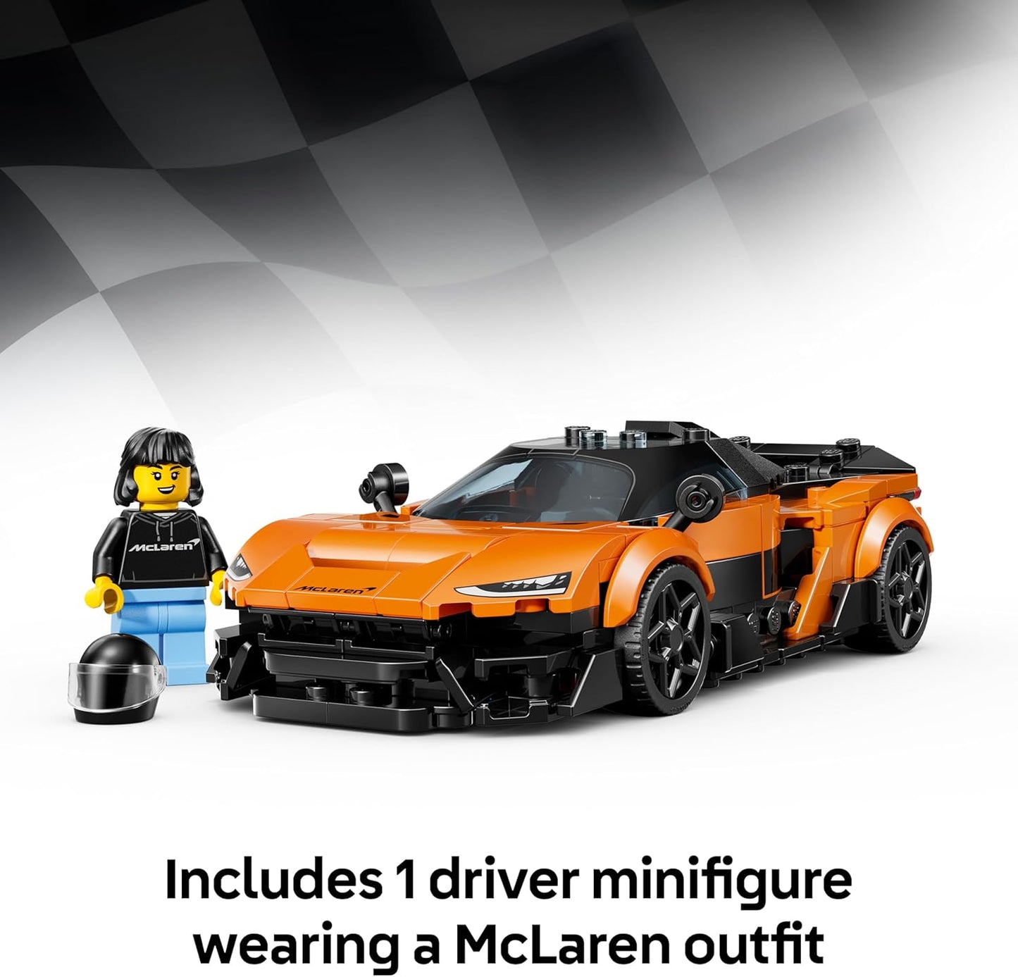 LEGO Speed Champions McLaren W1 Supercar - Kit de Modelo de Carro com Minifigura Colecionável de Piloto - Ideia de Presente de Aniversário para Meninos a partir de 9 Anos e Fãs de Automobilismo - 77257