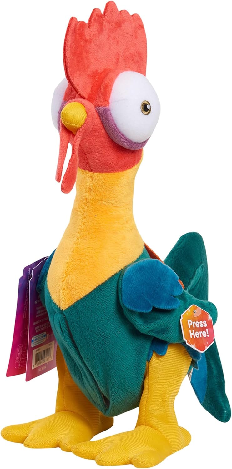 Just Play Moana 27,9 cm Hei Hei Pelúcia Pequena com Sons e Dança, Bichinho de Pelúcia, Brinquedo de Faz de Conta para Crianças, Meninas e Meninos, a partir de 3 Anos