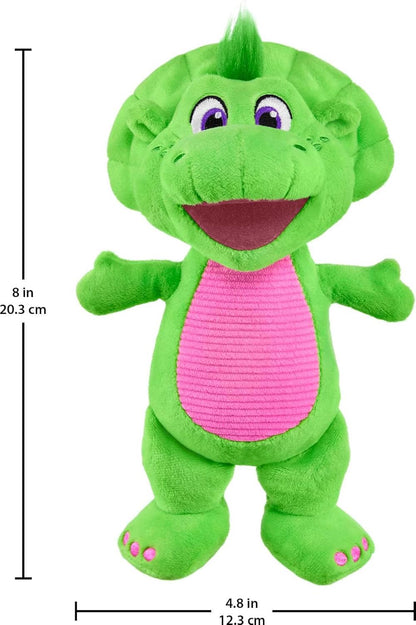 Fisher-Price Brinquedo de Pelúcia Barney World Baby Bop, Dinossauro de 16,5 cm, para Crianças em Idade Pré-escolar a partir de 2 Anos, HVF41