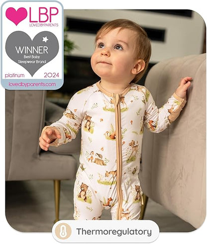 BABYGO Macacão Baby Grow com zíper 95% bambu | Meninos Meninas e Unissex 0 mês