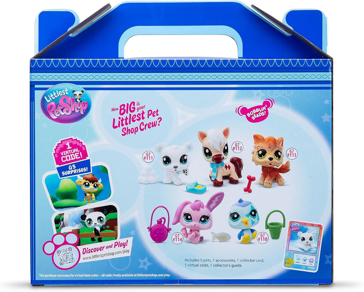Littlest Pet Shop Série 2 - Pacote Colecionável com 5 Amigas de Inverno | O pacote contém 5 mini brinquedos LPS, 7 acessórios, 1 cartão colecionável e 1 código virtual | Brinquedos colecionáveis para meninas e meninos