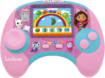 Lexibook, Casa de Bonecas da Gabby, Power Console®, Console de jogos educativos bilíngue INGLÊS/FRANCÊS com 100 atividades, Tela colorida, JCG100GDHi1