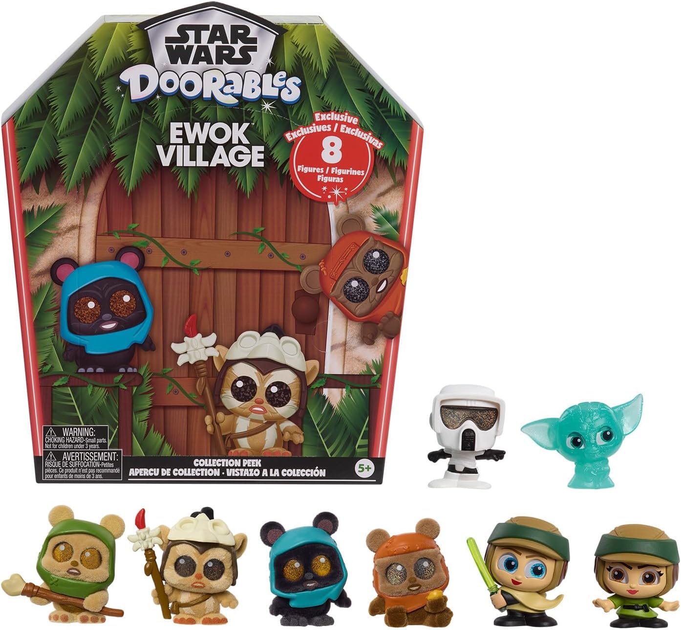 Just Play Dê uma olhada na coleção Ewok de Star Wars do Doorables