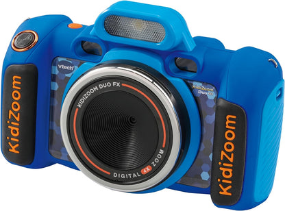 VTech KidiZoom Duo FX, câmera infantil com tela colorida, 8 MP, fotos, selfies e vídeos, filtros AR, 20 jogos, 75 efeitos de foto e vídeo, filtros e molduras, para bebês de 3, 4, 5, 6, 7 anos ou mais, azul