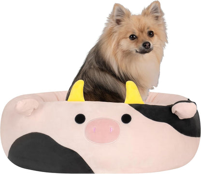 Squishmallows Original 20 Polegadas Connor a Vaca Cama para Animais de Estimação - Pequena Cama Ultrasoft Oficial Jazwares Pelúcia para Animais de Estimação