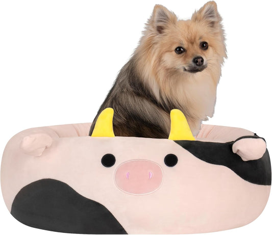 Squishmallows Original 20 Polegadas Connor a Vaca Cama para Animais de Estimação - Pequena Cama Ultrasoft Oficial Jazwares Pelúcia para Animais de Estimação