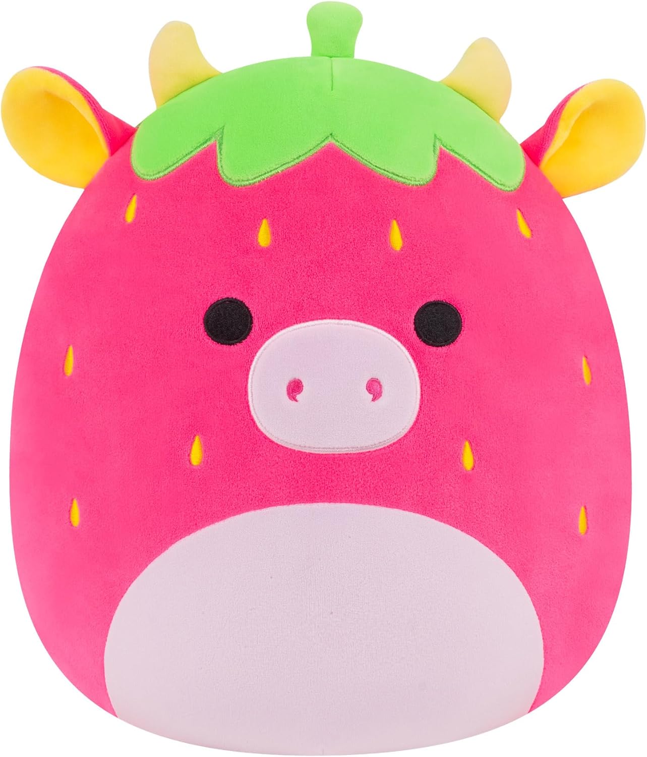 Squishmallows SQCR08584 - Cleary die Erdbeerkuh 30 cm, offizielles Jazwares Plüsch, superweiches Kuscheltier