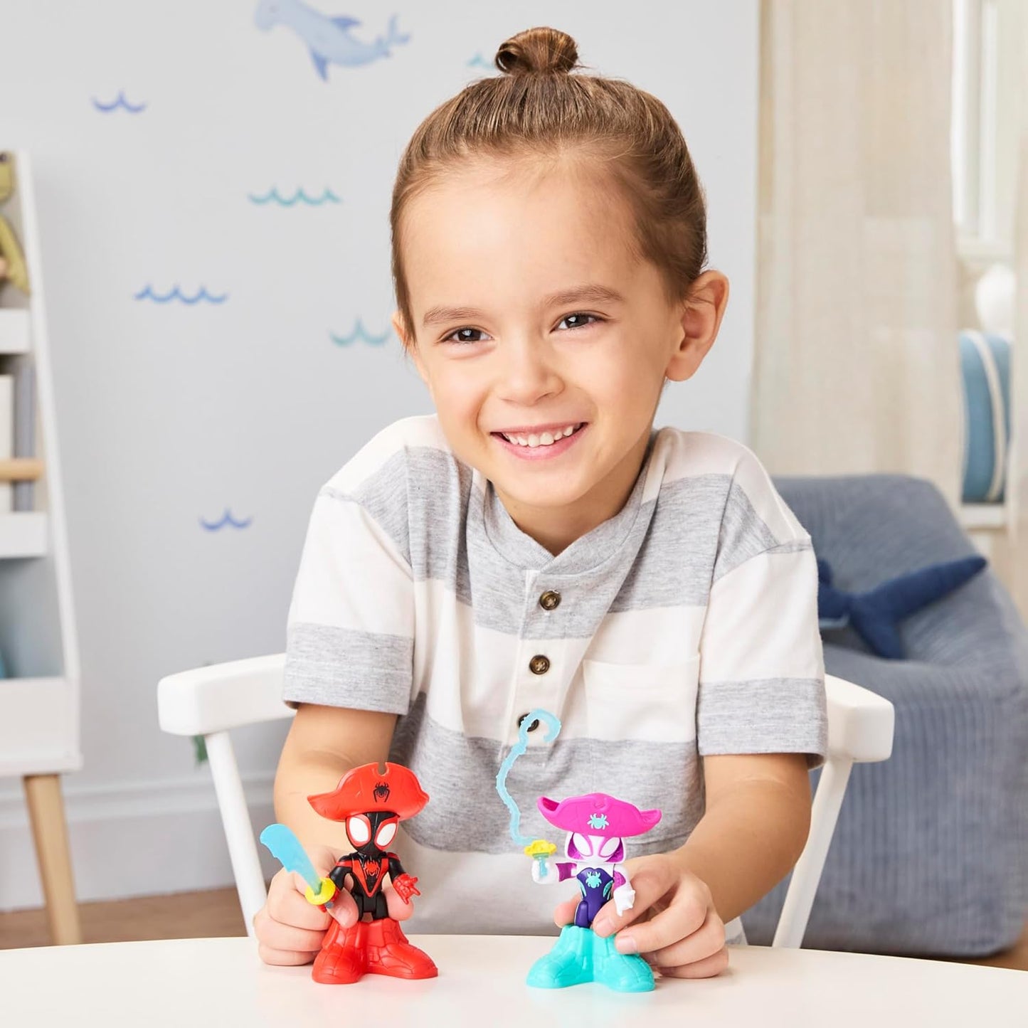 Homem-Aranha e seus Incríveis Amigos Marvel Pirata Miles 'Spin' Morales e o Aranha Fantasma Pirata, Brinquedos Pretos