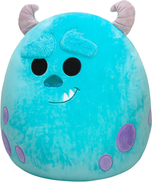 Squishmallows SQK0319 Disney y Pixar Agrega Sulley a tu escuadrón de 14 pulgadas, animal de peluche grande ultra suave, juguete de peluche oficial Kelly, azul