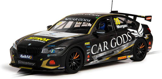 Scalextric BMW 330i NGTC BTCC - Ciceley Motorsport 2021 - Adam Morgan. Turismo. Campeonato Británico de Turismos BTCC, Negro/Oro, C4306