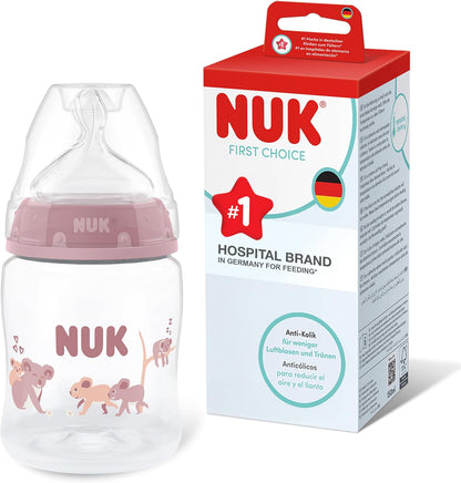 NUK Mamadeira Primeira Escolha | 0+ meses | 150ml | Mamadeira Anticólica | Polipropileno (PP) | Indicador de Controle de Temperatura | Coalá | 1 unidade