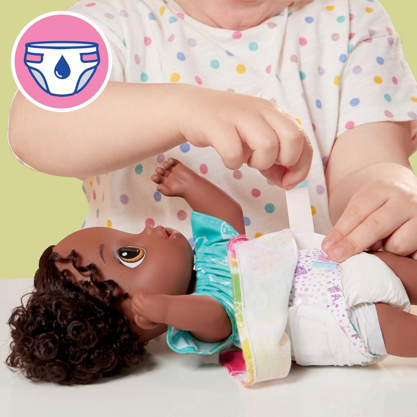 Baby Alive Boneca Fruity Sips, Lima, Conjunto de Boneca de Bebê Espremedor de Fingir, Bebidas e Molhos, Brinquedo para Crianças de 3 Anos ou Mais, Cabelo Preto