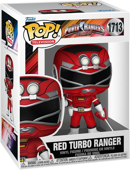 Funko Pop! TV: Power Rangers Turbo - Ranger Vermelho - Power Rangers TV - Figura de vinil colecionável - Ideia para presente - Produtos oficiais - Brinquedos para crianças e adultos - Fãs de TV - Figura modelo para colecionadores