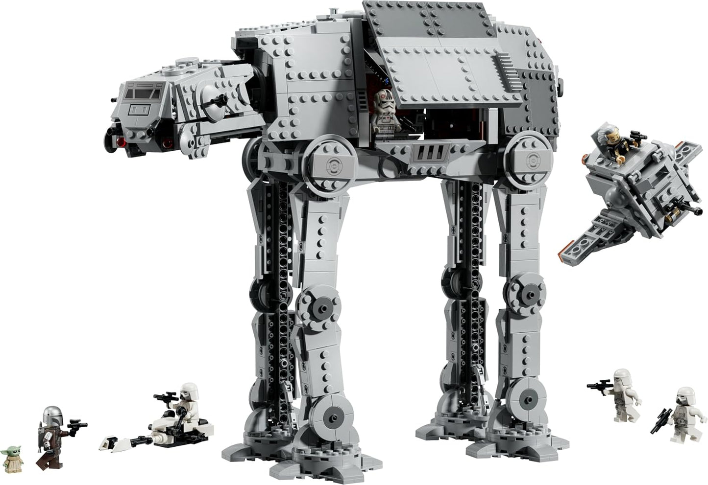 LEGO Star Wars 75454 AT-AT do Remanescente Imperial com Veículo INT-4 – Modelo de The Mandalorian e Grogu com Nave de Transporte, Speeder Bike, 7 Minifiguras e 1 Figura – Ideia de Presente para Meninos a partir de 10 Anos e Fãs