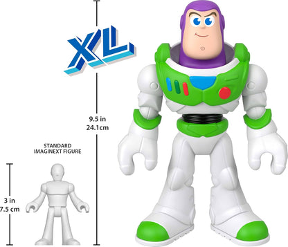 Fisher-Price Figura de ação Buzz Lightyear Imaginext XL de 23 cm da, com articulação e visual icônico do filme, inspirada em Toy Story da Disney e Pixar (os personagens podem variar), JMD32
