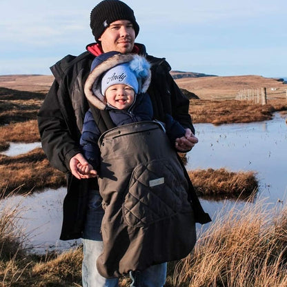 Bebear Capa de inverno para canguru, capa universal com capuz para canguru, adequada para todas as estações, cáqui.