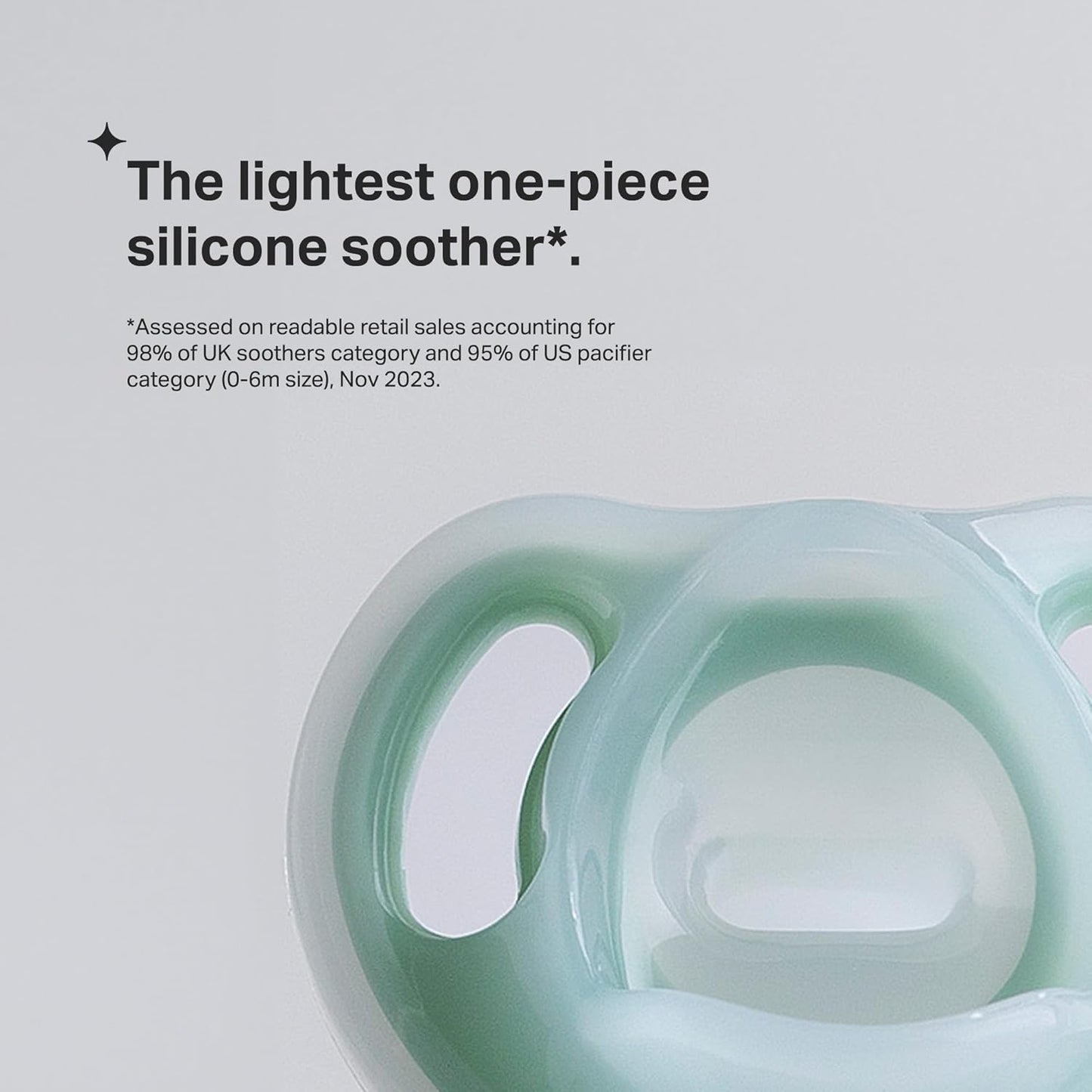 Tommee Tippee Chupetas ultraleves, 0-6 meses, 4 pacotes de silicone de uma peça, polipropileno, manequins multi sem BPA