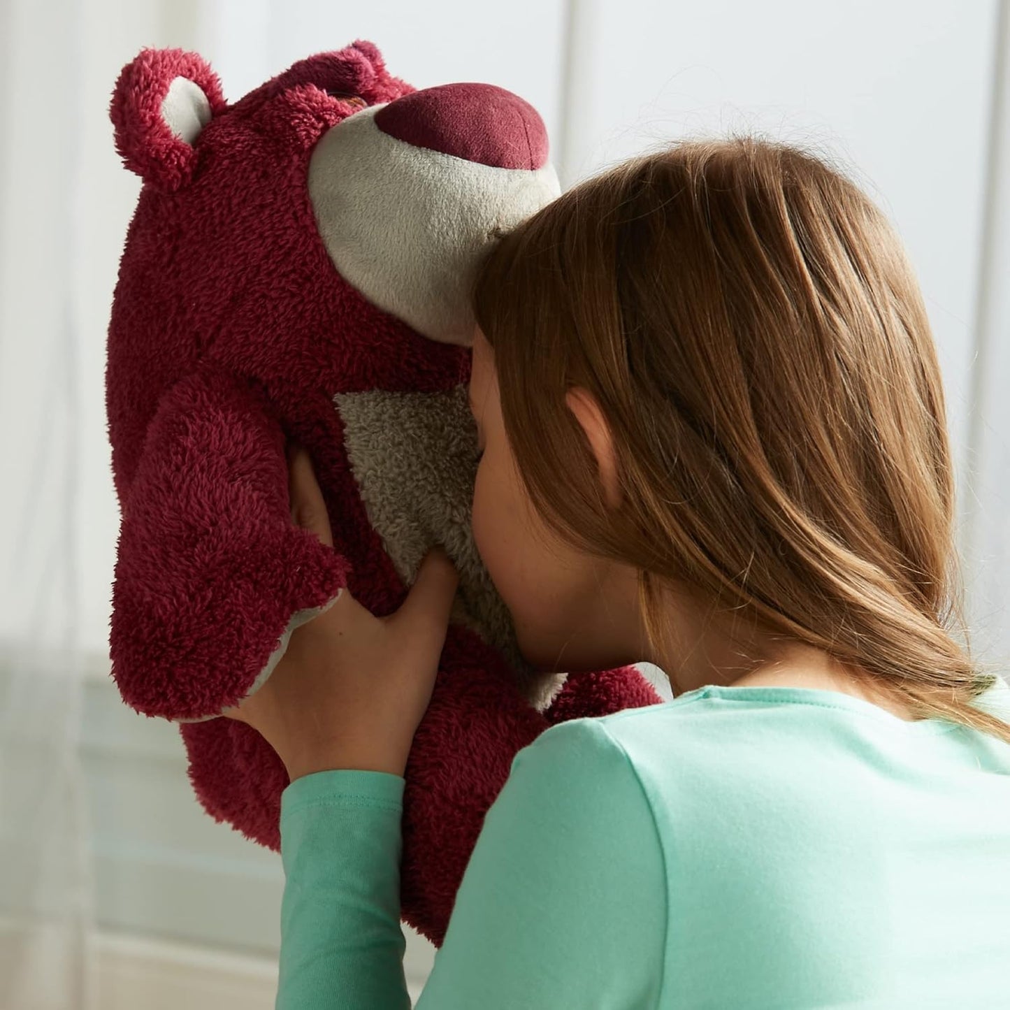 Disney Urso de Pelúcia Lotso Huggin', Oficial da Store, Toy Story, 32 cm/12", Ursinho Rosa com Aroma de Morango, Personagem de Pelúcia Macio e Fofo, Vilão com Detalhes Bordados e Acabamento Suave