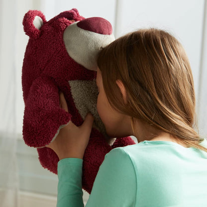 Disney Urso de Pelúcia Lotso Huggin', Oficial da Store, Toy Story, 32 cm/12", Ursinho Rosa com Aroma de Morango, Personagem de Pelúcia Macio e Fofo, Vilão com Detalhes Bordados e Acabamento Suave
