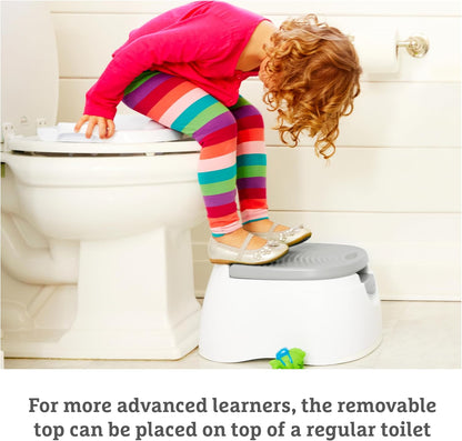 Munchkin Assento sanitário 90342, branco, assento sanitário Munchkin resistente | Assento sanitário para treinamento de penico com alças e pernas | Assento sanitário portátil para crianças pequenas | Cinza