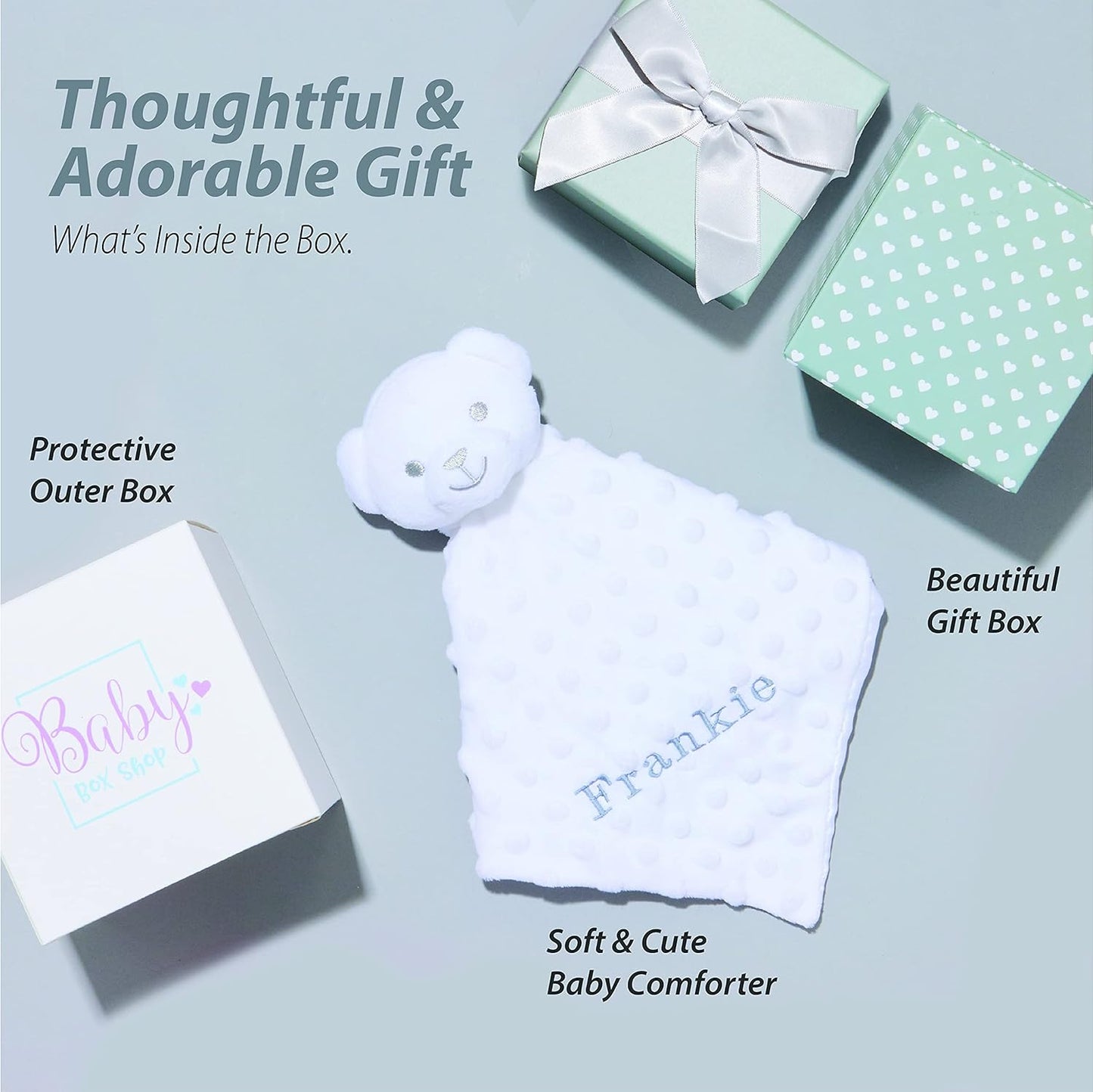 Presentes personalizados para bebês meninos - Edredom personalizado para bebês, Presentes para bebês recém-nascidos, Presentes personalizados para bebês meninos, Brinquedo para bebês meninos, Presente para recém-nascidos