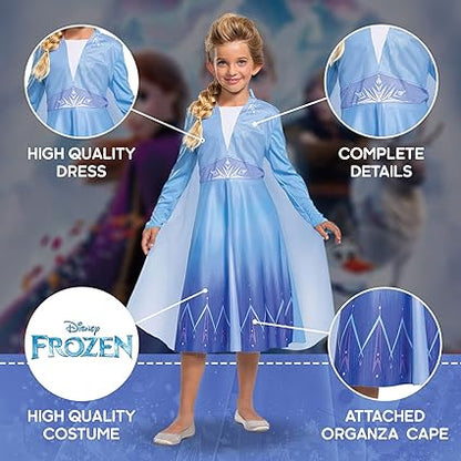DISGUISE Disfraz Oficial Disney Frozen Elsa para Niña, Disfraz Infantil Frozen, Disfraces de Princesa para Niña, Disfraces del Día Mundial del Libro para Niña