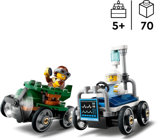 LEGO City Airplane vs. Hospital Bed Race Car Pack Toy - Soapbox Car Toys para meninos e meninas de 5 anos ou mais - Presentes divertidos para aniversários e feriados - Conjunto de construção inclui 2 minifiguras
