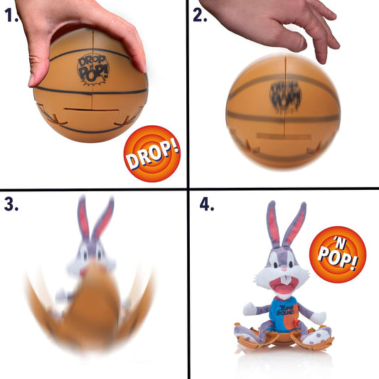 UAU! COISAS Space Jam: Um Novo Legado Drop 'n Pop Pernalonga | Brinquedo de Basquete com Pelúcia Pop-up | Colecionáveis Oficiais do Filme, Brinquedos e Presentes para Meninos e Meninas, a partir de 5 anos