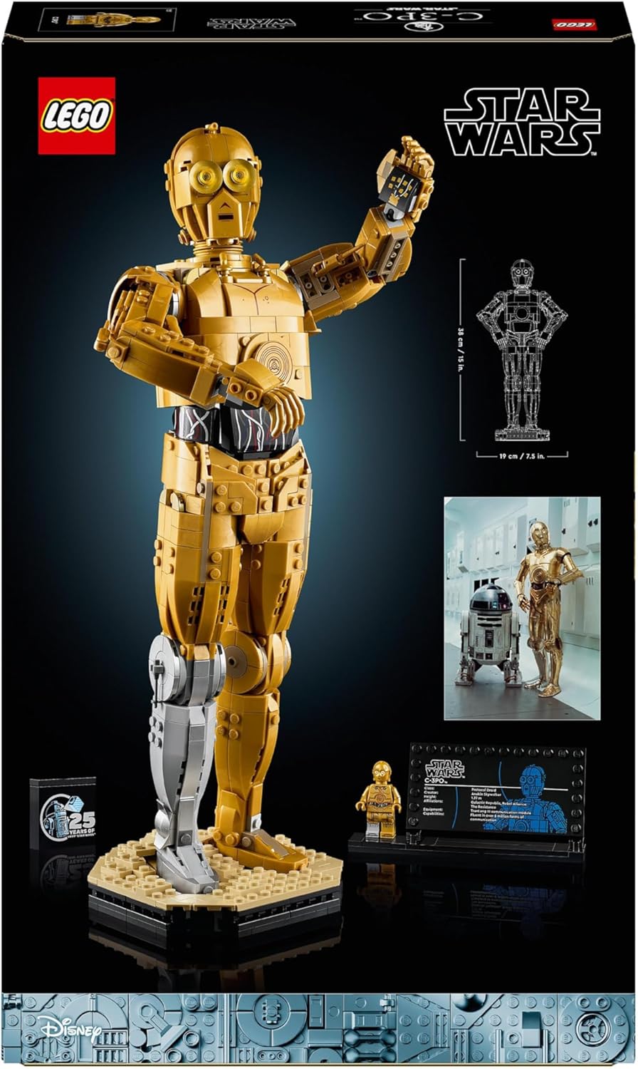 LEGO Conjunto de construção de figuras Droid Star Wars C-3PO, kit de m