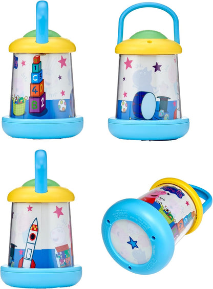 WOW! STUFF Light Revealers Peppa Pig Night Light - Lanterna com Cena Mágica 360° e Desligamento Automático - Luminária Portátil para Quarto Infantil com Alimentação USB ou Pilhas - Brinquedo Oficial da Peppa Pig